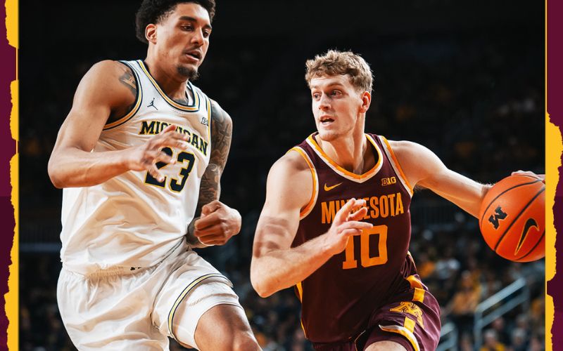 Gopher Mens BB falls at Michigan